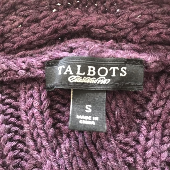 TALBOTS HEAVY CABLE KNIT COTTON CARDIGAN - Picture 6 of 6